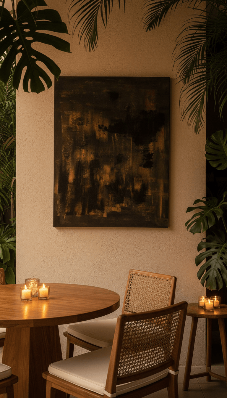 Whispers of Light V in tropical hotel interior